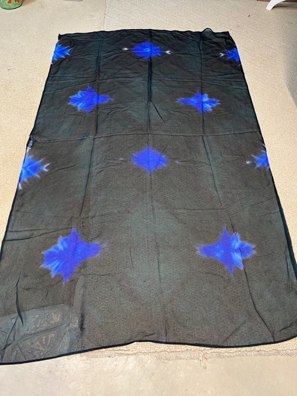 Surface Swim & Sport Sheer Beach Wrap Sarong Scarf Blue Abstract 70x43